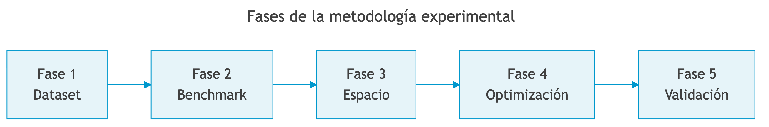 Fases de la metodología experimental