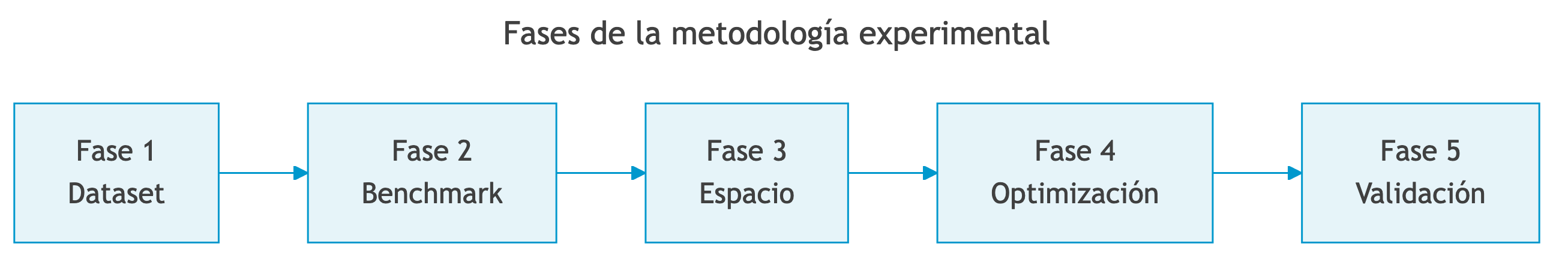 Fases de la metodología experimental